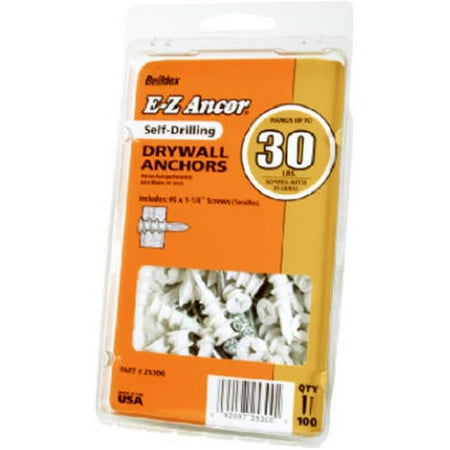 ITW Brands 25350 50 Pack No. 50 Drilling Plastic Drywall Anchor