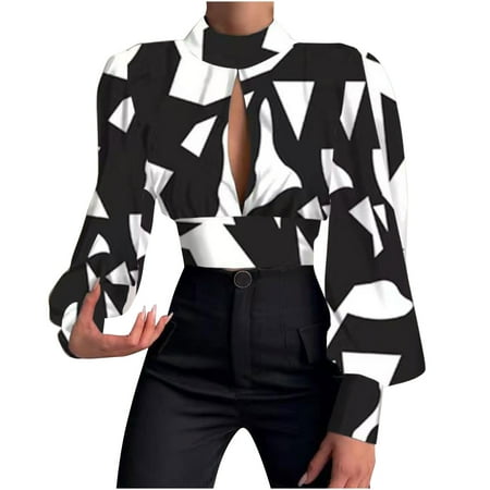 Ziloco Women Casual Long Lantern Sleeve Backless Bandage Hollow Out Stand Collar Short Tops Printed Slimming Blouse Shirts fall bodysuit for women corset tops for women White XL
Ziloco Women Casual Long Lantern Sleeve Backless Bandage Hollow Out Stand Collar Short Tops Printed Slimming Blouse Shirts fall bodysuit for women corset tops for women White XL