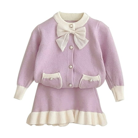Atogsazn Toddler Baby Girls Knitted Outfits Kids Button Round Neck Long Sleeve Sweater and Skirts Set Cardigan Clothes Purple 6-7 Years on Clearance
Atogsazn Toddler Baby Girls Knitted Outfits Kids Button Round Neck Long Sleeve Sweater and Skirts Set Cardigan Clothes Purple 6-7 Years on Clearance