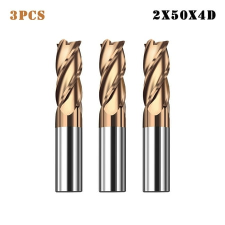 VeliToy CNC End Mill Carbide Tungsten Steel 4 Fultes Milling Cutter Router Bits Rotary Bits Tool Straight Shank 3pcs(2x50x4D)
VeliToy CNC End Mill Carbide Tungsten Steel 4 Fultes Milling Cutter Router Bits Rotary Bits Tool Straight Shank 3pcs(2x50x4D)