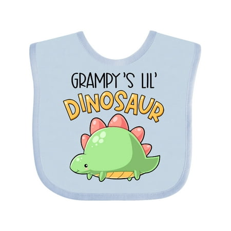 Inktastic Grampy s Lil Dinosaur with Cute Stegosaurus Gift Baby Boy or Baby Girl Bib