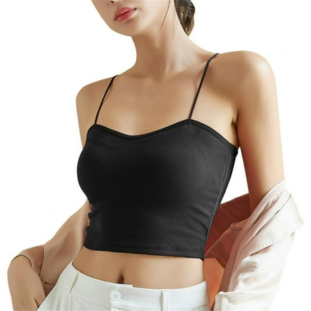 Women s Small Suspender Vest Women s Rag Top with Bra Cushion inside One-piece Beautiful Back Short Exposed Navel outside Wearing Bottomed Shirt
Women s Small Suspender Vest Women s Rag Top with Bra Cushion inside One-piece Beautiful Back Short Exposed Navel outside Wearing Bottomed Shirt