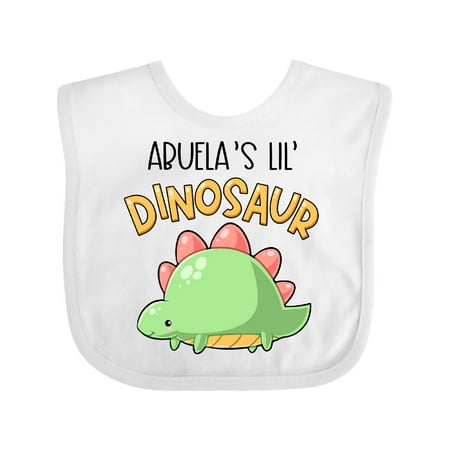 Inktastic Abuela s Lil Dinosaur with Cute Stegosaurus Gift Baby Boy or Baby Girl Bib