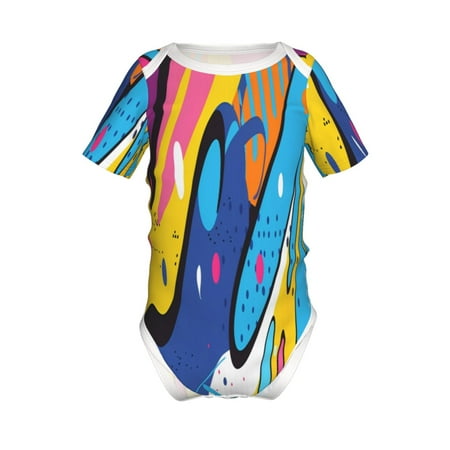 Adobk Abstract Color Splash Print Baby Climbing Clothes Jumpsuit Rompers Classic Rompers Child Short sleeve Bodysuits-9M
Adobk Abstract Color Splash Print Baby Climbing Clothes Jumpsuit Rompers Classic Rompers Child Short sleeve Bodysuits-9M