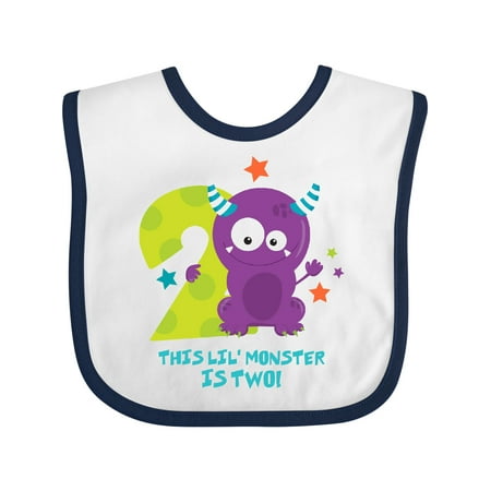 Inktastic Monster 2nd Birthday Gift Baby Boy or Baby Girl Bib