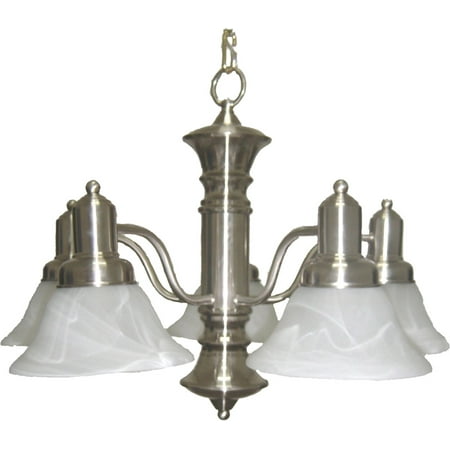 Chandeliers 5 Light Bulb Fixture With Satin Nickel Finish Iron Material Medium Bulbs 25 inch 500 Watts
Chandeliers 5 Light Bulb Fixture With Satin Nickel Finish Iron Material Medium Bulbs 25 inch 500 Watts