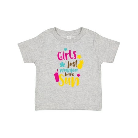 Inktastic Girls Just Wanna Have Sun Pineapple Cocktail Gift Baby Girl T-Shirt