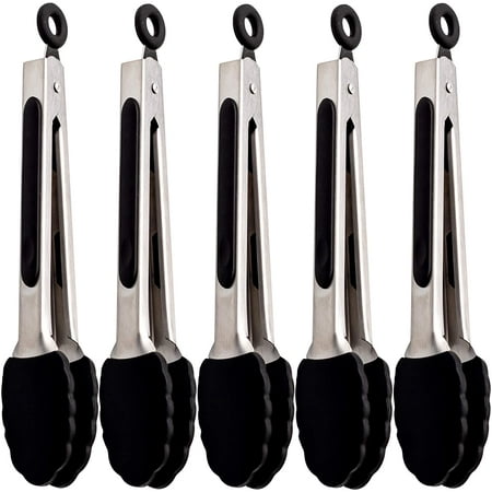 5-piece Kitchen Tongs Set 7-inch Silicone Tongs Heavy-duty Stainless Steel Silicone Small Tongs with Non-stick Silicone Head Suitable for Food Service Barbecue Salad Barbecue Etc.
5-piece Kitchen Tongs Set 7-inch Silicone Tongs Heavy-duty Stainless Steel Silicone Small Tongs with Non-stick Silicone Head Suitable for Food Service Barbecue Salad Barbecue Etc.