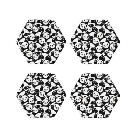 Drink Coasters Set of 4 Cute Panda (3) Leather Coasters for Coffee Table Protector Heat Resistant Cute Coasters for Home Decor Housewarming Gifts Bar Kitchen 4 Inch Hexagon
Drink Coasters Set of 4 Cute Panda (3) Leather Coasters for Coffee Table Protector Heat Resistant Cute Coasters for Home Decor Housewarming Gifts Bar Kitchen 4 Inch Hexagon