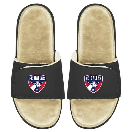 Youth ISlide Tan/Black FC Dallas Fur Slides