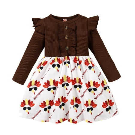 LBECLEY Flower Girl Dress 18 Months Girls Child Thanksgiving Ribbed Long Sleeve Cartoon Prints Dresses Princess Dress Plus Size Girls Party Dresses Brown 80
LBECLEY Flower Girl Dress 18 Months Girls Child Thanksgiving Ribbed Long Sleeve Cartoon Prints Dresses Princess Dress Plus Size Girls Party Dresses Brown 80