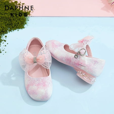 DAPHNE Girls Ballet Shoes Lightweight Sequin Princess Shoes For Kids Children