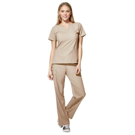 WonderWink W123 Women s Basic V-Neck Top & Drawstring Pant Scrub Set
