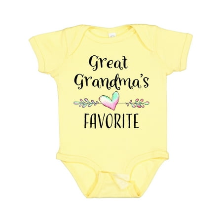 Inktastic Great Grandmas Favorite- Heart Great Grandchild Gift Baby Boy or Baby Girl Bodysuit
Inktastic Great Grandmas Favorite- Heart Great Grandchild Gift Baby Boy or Baby Girl Bodysuit