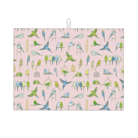 Large Dish Drying Mats for Kitchen Counter - Cartoon Cute Parrots 18x24In Anti-Slip Absorbent Microfiber Drying Mat for Kitchen Counter Mat Dish Rack Mat with Hanging Loop
Large Dish Drying Mats for Kitchen Counter - Cartoon Cute Parrots 18x24In Anti-Slip Absorbent Microfiber Drying Mat for Kitchen Counter Mat Dish Rack Mat with Hanging Loop