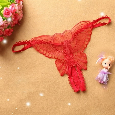 TANGNADE Women s Fashion Transparent Lace Butterfly Sexy Panties Thong Solid Color Red + One size
TANGNADE Women s Fashion Transparent Lace Butterfly Sexy Panties Thong Solid Color Red + One size