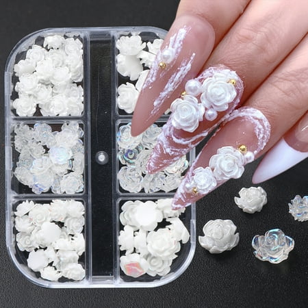 GIFZES Storage Holder 1 Box Nail Ornament Flower Shape Non-Fading Mini Resin Camellia White Stones Art Decorations for Female Mix Color
GIFZES Storage Holder 1 Box Nail Ornament Flower Shape Non-Fading Mini Resin Camellia White Stones Art Decorations for Female Mix Color