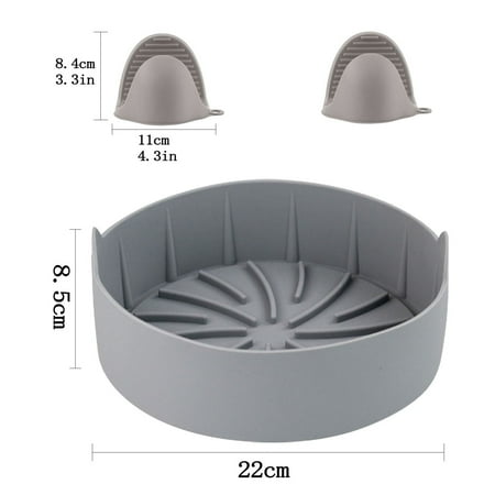 Fancy Air Fryer Silicone Pot Easy Cleaning Air fryer Oven Accessory Food Safe Reusable Air Fryer Basket with Mini Silicone Oven Mitts Grey
Fancy Air Fryer Silicone Pot Easy Cleaning Air fryer Oven Accessory Food Safe Reusable Air Fryer Basket with Mini Silicone Oven Mitts Grey