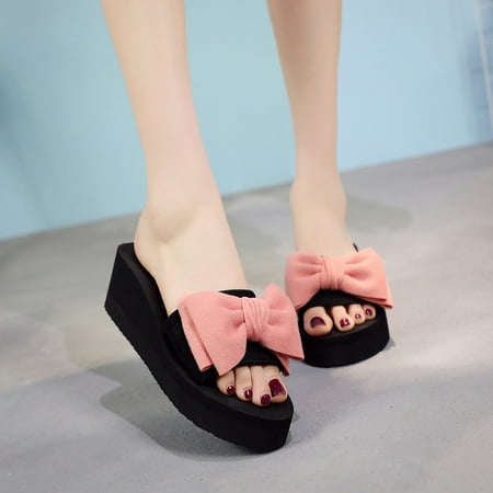 HIMIWAY Sandals Women Slippers for Women Women Bow Thick Foundation Slippers Summer Sandals Beach Shoes Flower Slippers Pink 38
HIMIWAY Sandals Women Slippers for Women Women Bow Thick Foundation Slippers Summer Sandals Beach Shoes Flower Slippers Pink 38