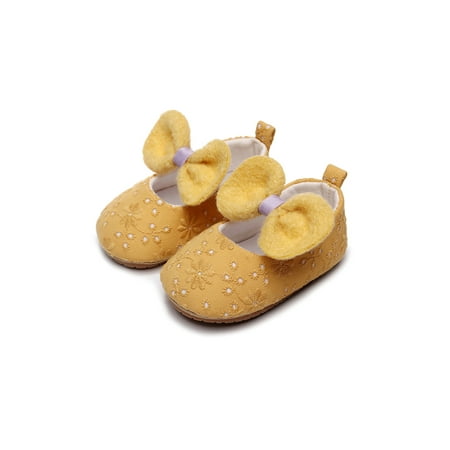 Rotosw Newborn Mary Jane Bow Dress Shoes Comfort Flats Infant Princess Shoe Baby Girls Cute Prewalker Yellow 6C
Rotosw Newborn Mary Jane Bow Dress Shoes Comfort Flats Infant Princess Shoe Baby Girls Cute Prewalker Yellow 6C