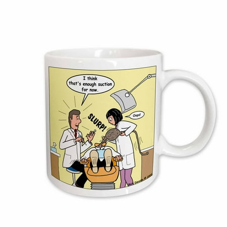 3dRose Dentist Suction Ceramic Mug 15-ounce