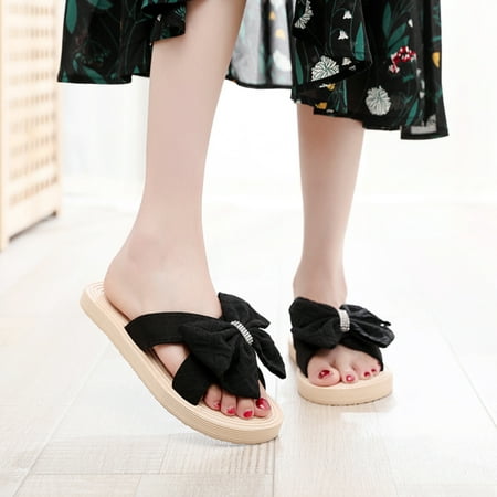 

KaLI_store Hotel Slippers Slides Sandals Women Men Cloud Slippers Adjustable Buckles House Shower Shoes Cushion Soft Comfort Black Side 7.5