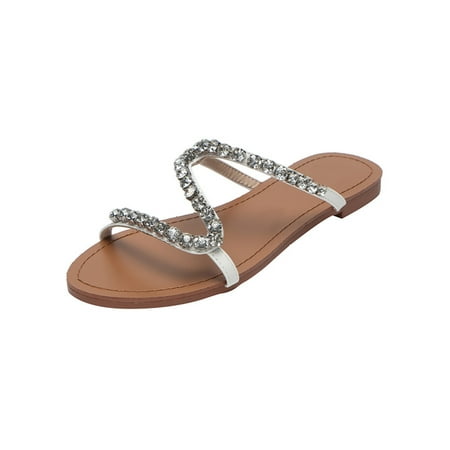 Colisha Womens Strappy Slides Summer Flat Sandals Slip On Dress Sandal Party Anti Skid Beach Shoes Open Toe Flats White 8.5
Colisha Womens Strappy Slides Summer Flat Sandals Slip On Dress Sandal Party Anti Skid Beach Shoes Open Toe Flats White 8.5