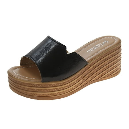 Womens Sandals Fashion Summer Women Sandals Wedge Heel Middle Heel Thick Sole Solid Color Sequins Lightweight Casual Women S Sandals Pu Black 40
Womens Sandals Fashion Summer Women Sandals Wedge Heel Middle Heel Thick Sole Solid Color Sequins Lightweight Casual Women S Sandals Pu Black 40