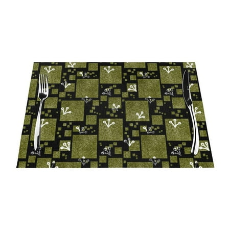 YFYANG Washable Heat-Resistant Placemats 70% PVC/30% Polyester Vintage Chevron Flowers Kitchen Table Mat 12 x 18 1 Piece
YFYANG Washable Heat-Resistant Placemats 70% PVC/30% Polyester Vintage Chevron Flowers Kitchen Table Mat 12 x 18 1 Piece