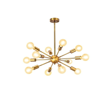 Sputnik Chandeliers Gold 12 Lights Modern Lighting Fixture Mid Century Farmhouse Pendant Light with Adjustable Height for Kitchen Dining Room Living Room Bedroom and Hallway
Sputnik Chandeliers Gold 12 Lights Modern Lighting Fixture Mid Century Farmhouse Pendant Light with Adjustable Height for Kitchen Dining Room Living Room Bedroom and Hallway