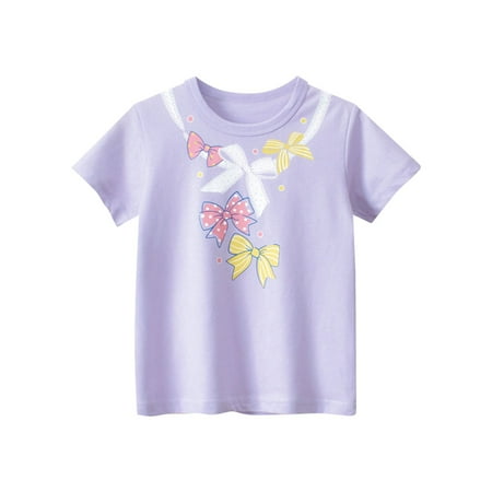 ZRBYWB Toddler Kids Summer Purple Girl Half Sleeve Top Yellow Bow Top Crew Neck Cartoon Top Cartoon Bow Pattern Casual Top Cute Summer Tops
ZRBYWB Toddler Kids Summer Purple Girl Half Sleeve Top Yellow Bow Top Crew Neck Cartoon Top Cartoon Bow Pattern Casual Top Cute Summer Tops