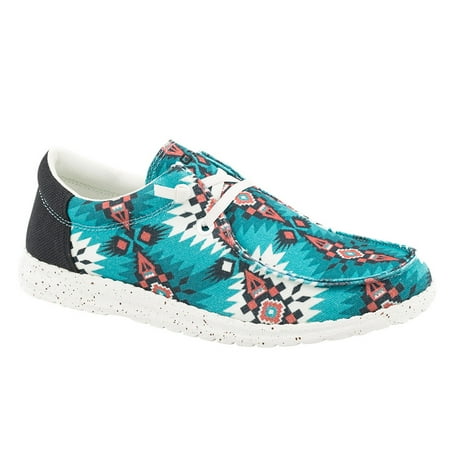 Roper Womens 09-021-1793-3078 Women s Hang Loose Aztec Moc 9 M Blue