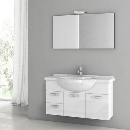 ACF by Nameeks ACF PH03-GW Phinex 39-in. Single Bathroom Vanity Set - Glossy White