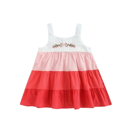 Nokpsedcb Toddler Infant Baby Girls Slip Dress Summer Flower Embroidery Rainbow Sleeveless Princess Suspender Skirt Red 18-24 Months
Nokpsedcb Toddler Infant Baby Girls Slip Dress Summer Flower Embroidery Rainbow Sleeveless Princess Suspender Skirt Red 18-24 Months