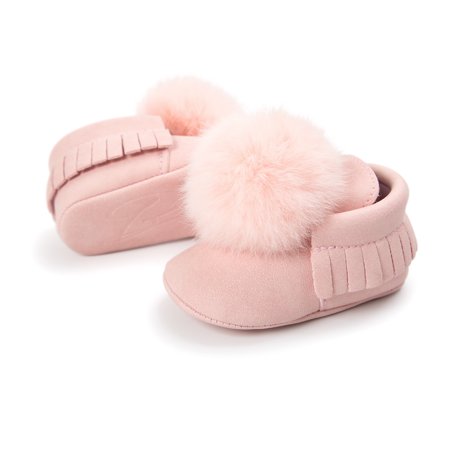 Toyella Baby soft pu leather bottom toddler shoes Pink Inner length 11cm