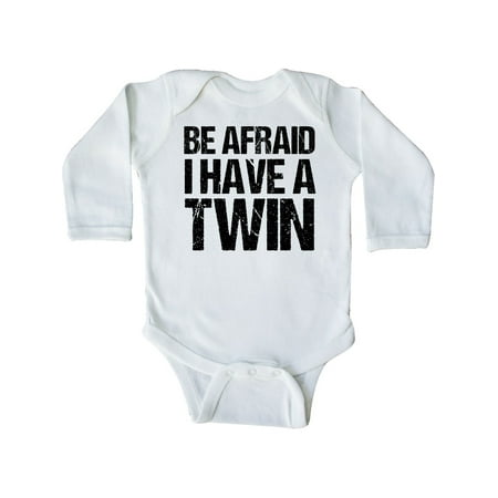 Inktastic Be Afraid I have a Twin Gift Baby Boy or Baby Girl Long Sleeve Bodysuit
Inktastic Be Afraid I have a Twin Gift Baby Boy or Baby Girl Long Sleeve Bodysuit
