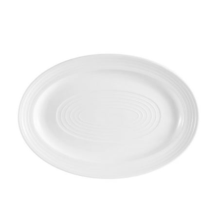 Tango Oval Platter 11 3/4 W X 8 L X 1 1/4 H Porcelain Bone White 12 packs