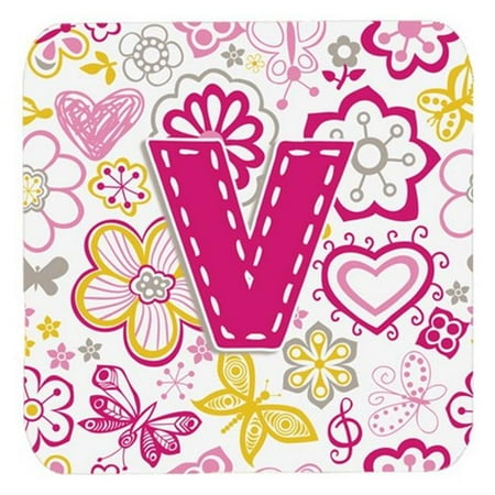 Carolines Treasures CJ2005-VFC Letter V Flowers And Butterflies Pink Foam Coasters- Set Of 4
Carolines Treasures CJ2005-VFC Letter V Flowers And Butterflies Pink Foam Coasters- Set Of 4