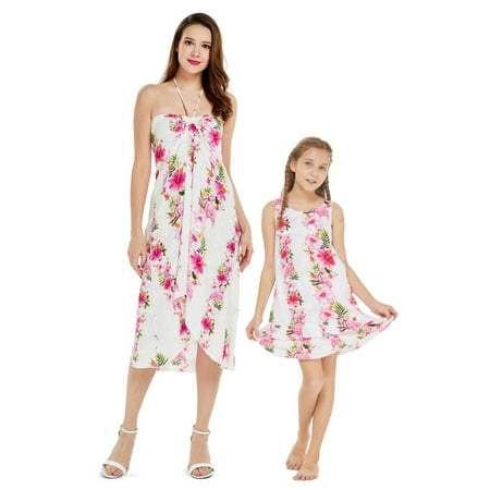 Matching Hawaiian Luau Mother Daughter Tank Ruffle Dress in Wispy Cereus Light Blue
Matching Hawaiian Luau Mother Daughter Tank Ruffle Dress in Wispy Cereus Light Blue