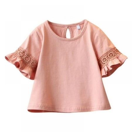 URMAGIC Toddler Kid Girl Flare Short Sleeve Lace T-Shirt Summer Solid Color Tops Blouse 1-8 Years
URMAGIC Toddler Kid Girl Flare Short Sleeve Lace T-Shirt Summer Solid Color Tops Blouse 1-8 Years