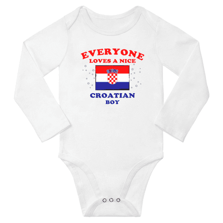 Everyone Loves a Nice Croatian Boy Baby Long Slevve Rompers Bodysuit (White 6-12 Months)
Everyone Loves a Nice Croatian Boy Baby Long Slevve Rompers Bodysuit (White 6-12 Months)