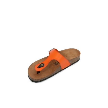 Women Soft Cork Footbed PU Leather Hook and Loop T Strap Flip Flops (Premium PU Orange / 11 )
Women Soft Cork Footbed PU Leather Hook and Loop T Strap Flip Flops (Premium PU Orange / 11 )