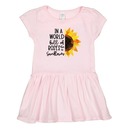 Inktastic Summer in a World Full of Roses Be a Sunflower Gift Toddler Girl Dress 
Inktastic Summer in a World Full of Roses Be a Sunflower Gift Toddler Girl Dress