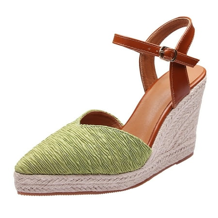 Sandals Women Summer High Heel Thick Sole Wedge Shoes Sandale