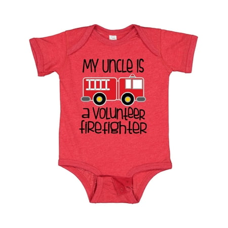 Inktastic Volunteer Firefighter Uncle Gift Baby Boy or Baby Girl Bodysuit