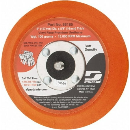 Dynabrade 5 Diam Adhesive/PSA Disc Backing Pad Soft Density 13 000 RPM