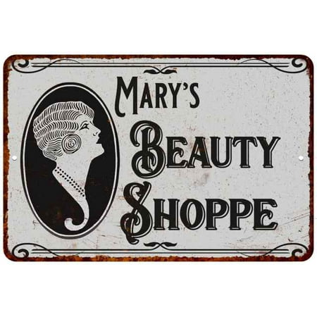 Mary's Beauty Shoppe Chic Sign Vintage Décor 8x12 Metal Sign 208120021004