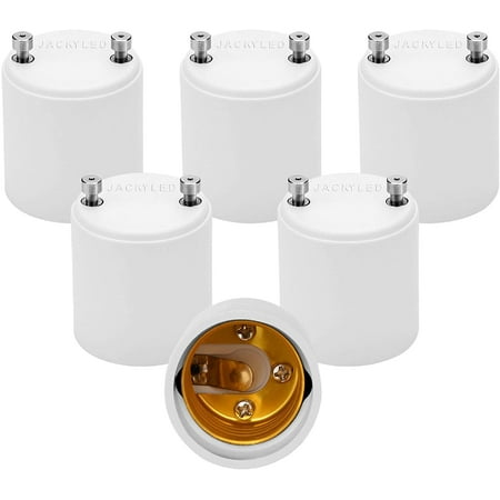 JACKYLED GU24 to E26 Adapter Heat Resistant Fireproof Converts GU24 Bi-Pin Based Fixture to E26 E27 Standard Screw-in Socket 6-pack
JACKYLED GU24 to E26 Adapter Heat Resistant Fireproof Converts GU24 Bi-Pin Based Fixture to E26 E27 Standard Screw-in Socket 6-pack