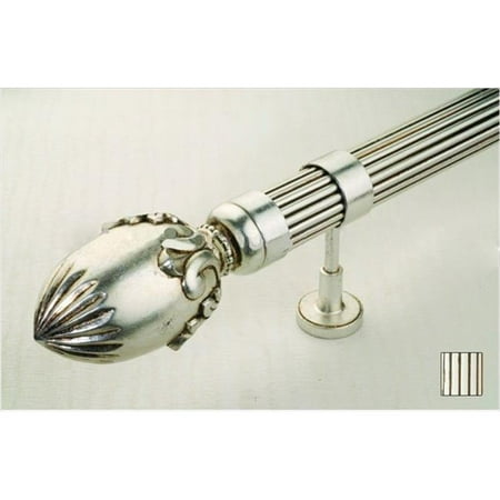 WinarT USA 8.1091.45.10.240 Palas 1091 Curtain Rod Set - 1.75 in. - Antique Pearl White - 94 in.