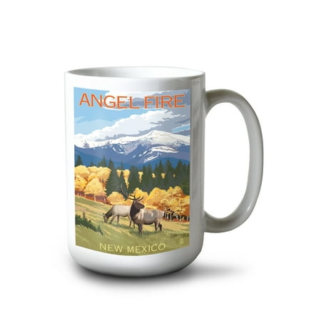 15 fl oz Ceramic Mug Angel Fire New Mexico Elk and Mountains Dishwasher & Microwave Safe
15 fl oz Ceramic Mug Angel Fire New Mexico Elk and Mountains Dishwasher & Microwave Safe